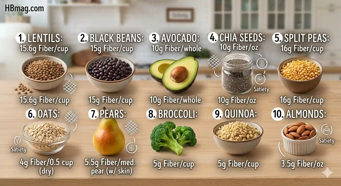 List of 10 Fiber-Rich Foods For Weight Loss