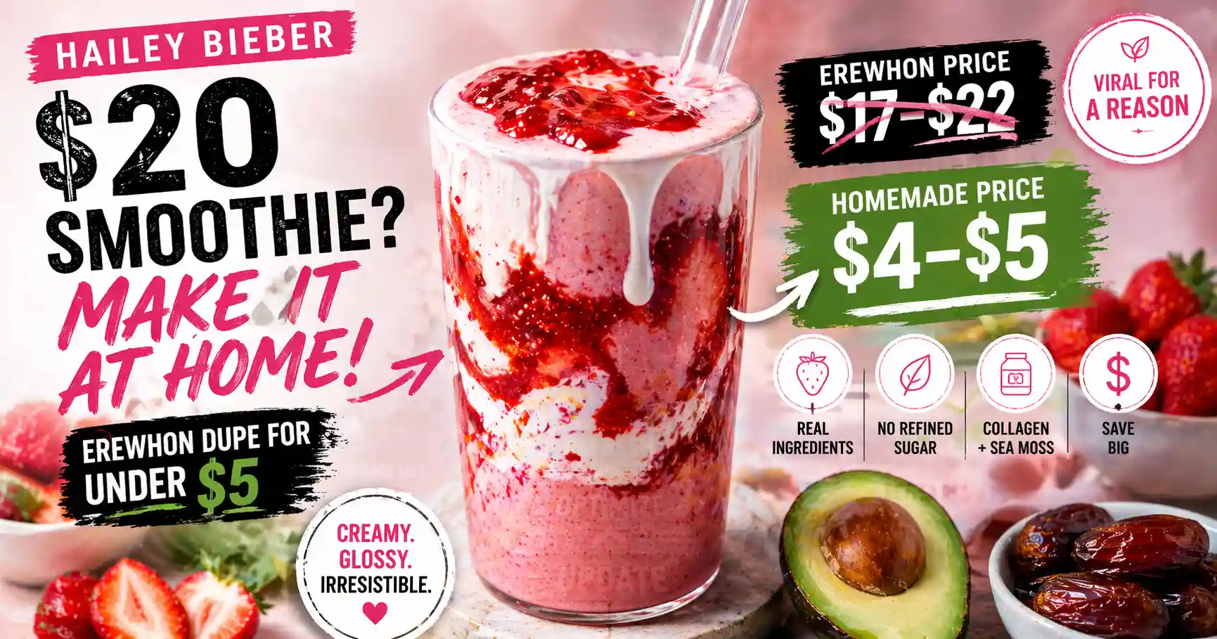 Hailey Bieber Smoothie Recipe