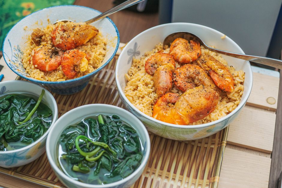 is shrimp and rice healthy